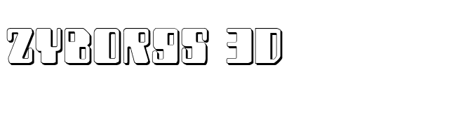 Zyborgs 3D font preview