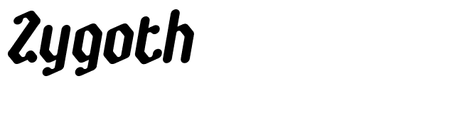 Zygoth font preview