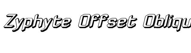 Zyphyte Offset Oblique font preview